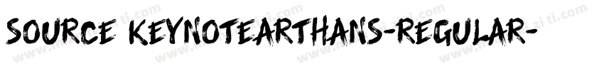 source keynotearthans-regular字体转换